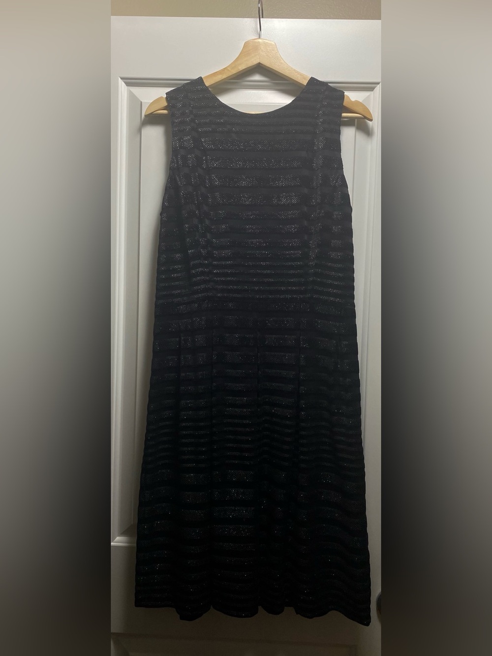 Tommy Hilfiger Black Glittery Fit and Flare Dress 10 EUC